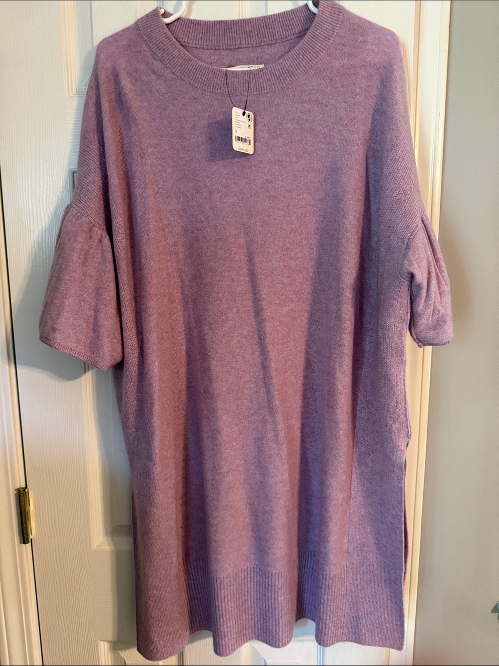 Free People Lilac Short-Sleeve Knit Tunic